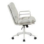 Καρέκλα γραφείου διευθυντη Kreno pakoworld PES γκρι 56x67x89-97εκ - Image 4