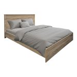 Κρεβάτι Athos pakoworld σε sonoma απόχρωση 160x200εκ