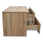 Κομοδίνο Athos pakoworld σε sonoma απόχρωση 48x40x41.5εκ - Image 4