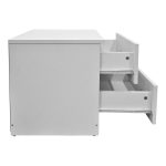 Κομοδίνο Athos pakoworld σε λευκή απόχρωση 48x40x41.5εκ - Image 4
