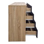 Συρταριέρα Athos pakoworld σε sonoma-ανθρακί απόχρωση 80x40x79εκ - Image 3