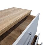 Συρταριέρα Athos pakoworld σε sonoma-λευκή απόχρωση 80x40x79εκ - Image 5