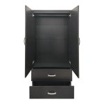 Ντουλάπα τετράφυλλη με πατάρι Lego pakoworld wenge 160x42x240εκ - Image 3