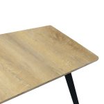 Τραπέζι Squaro pakoworld sonoma mdf με μαύρα μεταλλικά πόδια 120x70x75εκ - Image 3