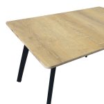 Τραπέζι Squaro pakoworld sonoma mdf με μαύρα μεταλλικά πόδια 120x70x75εκ - Image 4