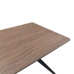 Τραπέζι Ezali pakoworld mdf καρυδί με μαύρα μεταλλικά πόδια 140x80x75εκ - Image 4