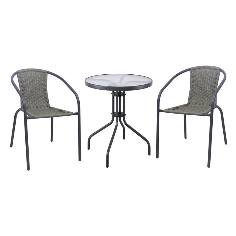 baleno-w-set-kipou-verantas-trapezi-2-polythrones-metallo-anthraki-wicker-mixed-grey-enlarge BALENO-W Set Κήπου - Βεράντας: Τραπέζι + 2 Πολυθρόνες Μέταλλο Ανθρακί, Wicker Mixed Grey - Image 1