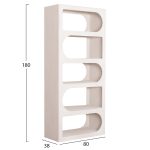 ΒΙΒΛΙΟΘΗΚΗ ΣΕΙΡΑ SANTORINI HM18062 MDF ΣΕ ΥΠΟΛΕΥΚΟ ΧΡΩΜΑ 80x38x180Yεκ. - Image 2
