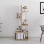 ΒΙΒΛΙΟΘΗΚΗ TRIVIO HM18195.03 ΜΕΛΑΜΙΝΗ ΣΕ ΛΕΥΚΟ-ATLANTIS GREEN 50x25x127Υεκ. - Image 4