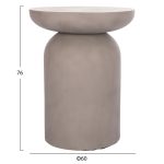 ΒΟΗΘΗΤΙΚΟ ΤΡΑΠΕΖΙ ANNA HM18160.03 FIBER CEMENT ΣΕ ΓΚΡΙ--Φ60x76Υεκ. - Image 2