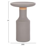 ΒΟΗΘΗΤΙΚΟ ΤΡΑΠΕΖΙ TRED(T) HM18169.03 FIBER CEMENT ΓΚΡΙ-ΦΥΣΙΚΟ RATTAN--Φ40x61Υεκ. - Image 2