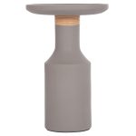 ΒΟΗΘΗΤΙΚΟ ΤΡΑΠΕΖΙ TRED(T) HM18169.03 FIBER CEMENT ΓΚΡΙ-ΦΥΣΙΚΟ RATTAN--Φ40x61Υεκ. - Image 3