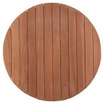 ΕΠΙΦΑΝΕΙΑ ΤΡΑΠΕΖΙΟΥ ΣΤΡΟΓΓΥΛΗ HM18132 ΞΥΛΟ TEAK--ΦΥΣΙΚΟ Φ60x4(πάχος)εκ. - Image 3