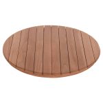 ΕΠΙΦΑΝΕΙΑ ΤΡΑΠΕΖΙΟΥ ΣΤΡΟΓΓΥΛΗ HM18132 ΞΥΛΟ TEAK--ΦΥΣΙΚΟ Φ60x4(πάχος)εκ. - Image 4