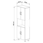 ΕΠΙΠΛΟ ΚΟΥΖΙΝΑΣ/ΝΤΟΥΛΑΠΙ RAD HM18196.03 ΜΕΛΑΜΙΝΗ ΣΟΝΑΜΑ-ΛΕΥΚΟ 56x32x165Υεκ. - Image 2