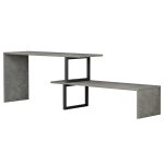 ΕΠΙΠΛΟ ΤΗΛΕΟΡΑΣΗΣ ΕΠΕΚΤ. BRIGGITE HM8892.11 ΜΕΛΑΜΙΝΗ GREY STONE TEXTURE 160x30x45Υεκ. - Image 5