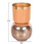 ΕΠΙΤΡΑΠΕΖΙΟ ΔΙΑΚΟΣΜΗΤΙΚΟ BAZO LINGON HM4233.02 ΜΕΤΑΛΛΟ ΣΟΜΟΝ-ΑΣΗΜΙ BRUSHED Φ21x37,5Υ - Image 2