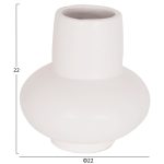 ΕΠΙΤΡΑΠΕΖΙΟ ΔΙΑΚΟΣΜΗΤΙΚΟ ΒΑΖΟ LEMA HM4664.02S ΤΕΡΑΚΟΤΑ ΣΕ ΛΕΥΚΟ--Φ22x22Υεκ. - Image 2