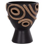 ΕΠΙΤΡΑΠΕΖΙΟ ΔΙΑΚΟΣΜΗΤΙΚΟ ΒΑΖΟ DEAN HM4678.01 ΤΕΡΑΚΟΤΑ ΣΕ ΜΑΥΡΟ--Φ25x28Υεκ.