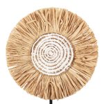 ΕΠΙΤΡΑΠΕΖΙΟ ΔΙΑΚΟΣΜΗΤΙΚΟ HM4224 ΙΝΕΣ RAFFIA ΣΕ ΦΥΣΙΚΟ-ΜΑΥΡΗ ΞΥΛΙΝΗ ΒΑΣΗ 18x9x43Υεκ. - Image 4