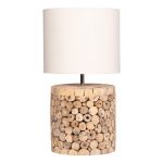 ΕΠΙΤΡΑΠΕΖΙΟ ΚΥΛΙΝΔΡΙΚΟ ΦΩΤΙΣΤΙΚΟ TWIGGY HM4427 DRIFTWOOD & ΜΠΕΖ ΚΑΠΕΛΟ Φ24.5x45Υεκ.
