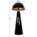 ΦΩΤΙΣΤΙΚΟ ΔΑΠΕΔΟΥ SMUSH HM4257.04 ΜΕΤΑΛΛΟ ΜΑΥΡΟ-ΡΥΘΜΙΖΟΜΕΝΟ ΚΑΠΕΛΟ Φ36,5x84Υεκ - Image 2