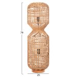 ΦΩΤΙΣΤΙΚΟ ΔΑΠΕΔΟΥ HM4359 ΜΕΤΑΛΛΟ-PAPER ROPE ΣΕ ΚΑΦΕ-2 ΛΑΜΠΕΣ Φ25x78,5Υεκ. - Image 2
