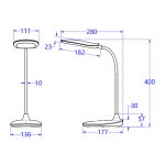ΦΩΤΙΣΤΙΚΟ ΓΡΑΦΕΙΟΥ LED BLAIN HM4444.02 ΜΑΥΡΟ ABS 13,6x17,7x40Υ εκ. - Image 2