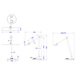ΦΩΤΙΣΤΙΚΟ ΓΡΑΦΕΙΟΥ LED BLAIN PRO HM4446.08 ΑΣΗΜΙ ΒΑΣΗ ABS-ΑΣΗΜΙ ΑΛΟΥΜΙΝΙΟ 57,5x53Υεκ - Image 2