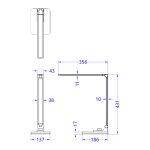ΦΩΤΙΣΤΙΚΟ ΓΡΑΦΕΙΟΥ LED BLAIN PRO HM4458.08 ΑΣΗΜΙ ΒΑΣΗ ABS-ΑΣΗΜΙ ΜΠΡΑΤΣΑ ΑΛΟΥΜΙΝΙΟΥ 35,6x43,1Υεκ - Image 2