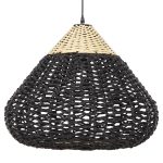 ΦΩΤΙΣΤΙΚΟ ΟΡΟΦΗΣ ΚΡΕΜΑΣΤΟ HM4346 ΑΠΟ PAPER ROPE ΜΠΕΖ ΚΑΙ ΜΑΥΡΟ Φ55,5x44Υεκ. - Image 3