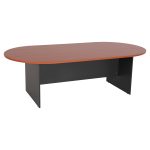 ΓΡΑΦΕΙΟ ΣΥΝΕΔΡΙΑΣΕΩΝ ΟΒΑΛ SIENNA HM2134.03 ΑΝΘΡΑΚΙ ΜΕΛΑΜΙΝΗ-TOP ΚΕΡΑΣΙ 240x120x75Υεκ - Image 4
