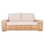 ΚΑΝΑΠΕΣ 2-ΘΕΣΙΟΣ TROPEL HM9809 ΞΥΛΟ MANGO-RATTAN ΦΥΣΙΚΟ-ΛΕΥΚΑ ΜΑΞΙΛΑΡΙΑ 192x88x70-85Υεκ. - Image 3