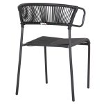 ΚΑΡΕΚΛΑ SUKI HM6053.02 ΜΕΤΑΛΛO KAI ΣΥΝΘΕΤΙΚΟ RATTAN ΣΕ ΜΑΥΡΟ 54x62x80Υεκ - Image 5
