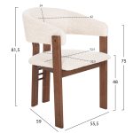 ΚΑΡΕΚΛΑ ZARRA HM9970.03 RUBBERWOOD ΣΕ ΚΑΡΥΔΙ-ΕΚΡΟΥ ΜΠΟΥΚΛΕ ΥΦΑΣΜΑ 55,5x59x81,5Υεκ - Image 2