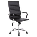ΚΑΡΕΚΛΑ ΓΡΑΦΕΙΟΥ HM1059.31 ΜΑΥΡΟ PU BOSS ΔΙΕΥΘΥΝΤΟΥ ΠΟΔΙ ΧΡΩΜΙΟΥ 53x57x109Υεκ.
