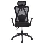 ΚΑΡΕΚΛΑ ΓΡΑΦΕΙΟΥ MEXER HM1195.01 ΜΑΥΡΟ MESH-PP ΒΑΣΗ 68x70x136Υεκ. - Image 3