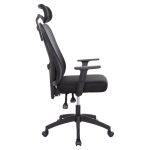 ΚΑΡΕΚΛΑ ΓΡΑΦΕΙΟΥ MEXER HM1195.01 ΜΑΥΡΟ MESH-PP ΒΑΣΗ 68x70x136Υεκ. - Image 4