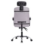 ΚΑΡΕΚΛΑ ΓΡΑΦΕΙΟΥ CRONER HM1196.02 ΓΚΡΙ MESH-ΜΕΤΑΛ.ΒΑΣΗ 58x67x124Υεκ. - Image 6