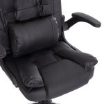 ΚΑΡΕΚΛΑ ΓΡΑΦΕΙΟΥ CANAN HM1201 ΜΑΥΡO PVC-ΒΑΣΗ ΧΡΩΜΙΟΥ 66x61x105Υεκ. - Image 7