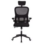 ΚΑΡΕΚΛΑ ΓΡΑΦΕΙΟΥ BASTON HM18236.01 ΜΑΥΡΟ MESH & PP ΣΚΕΛΕΤΟΣ 64x60x117-127Υεκ. - Image 3