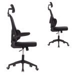 ΚΑΡΕΚΛΑ ΓΡΑΦΕΙΟΥ BASTON HM18236.01 ΜΑΥΡΟ MESH & PP ΣΚΕΛΕΤΟΣ 64x60x117-127Υεκ. - Image 4
