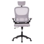 ΚΑΡΕΚΛΑ ΓΡΑΦΕΙΟΥ BASTON HM18236.02 ΓΚΡΙ MESH & ΜΑΥΡΟ PP ΣΚΕΛΕΤΟΣ 64x60x127Υεκ. - Image 3