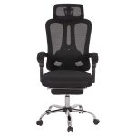 ΚΑΡΕΚΛΑ ΓΡΑΦΕΙΟΥ BARNET HM18258.01 ΜΑΥΡΟ MESH-ΜΑΥΡΟΣ ΣΚΕΛΕΤΟΣ NYLON 61x62x123Υ - Image 3