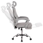 ΚΑΡΕΚΛΑ ΓΡΑΦΕΙΟΥ BARNET HM18258.02 ΓΚΡΙ MESH-ΓΚΡΙ ΣΚΕΛΕΤΟΣ NYLON 61x62x123Υ - Image 4