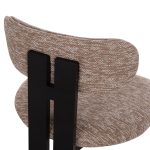 ΚΑΡΕΚΛΑ ΤΡΑΠΕΖΑΡΙΑΣ KARVO HM18252.03 ΚΑΦΕ ΥΦΑΣΜΑ--ΞΥΛΟ ΣΕ ΜΑΥΡΟ 57x50x78,5Υεκ. - Image 10