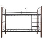 ΚΟΥΚΕΤΑ ΚΡΕΒΑΤΙ STOREY HM687 ΜΑΥΡΟ ΜΕΤΑΛΛΟ-ΚΑΡΥΔΙ RUBBERWOOD-ΓΙΑ ΣΤΡΩΜΑ 190x90εκ - Image 4