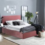 ΚΡΕΒΑΤΙ ΔΙΠΛΟ & ΣΤΡΩΜΑ ALLIE HM21273.02 ΣΑΠΙΟ ΜΗΛΟ ΒΕΛΟΥΔΟ ΜΕ ΑΠΟΘ.ΧΩΡΟ--ΓΙΑ 160x200εκ - Image 2