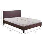 ΚΡΕΒΑΤΙ ΜΕ ΣΤΡΩΜΑ BECCA HM21283.02 ΚΑΦΕ PU--ΓΙΑ 150x200εκ - Image 3