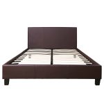 ΚΡΕΒΑΤΙ ΜΕ ΣΤΡΩΜΑ BECCA HM21283.02 ΚΑΦΕ PU--ΓΙΑ 150x200εκ - Image 4